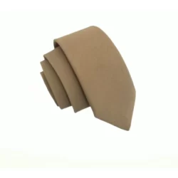 Gravata Slim Luxo Executiva Bege - Envio Imediato