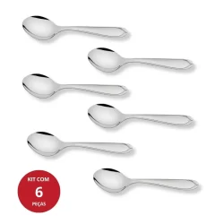 Kit 06 Colher Chá Em Inox Laguna Original - Tramontina (63906/070)