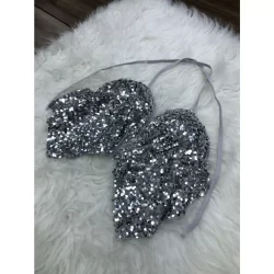 Top Cropped Paetê Lantejoula Brilhante Com argola Top com brilho Carnaval