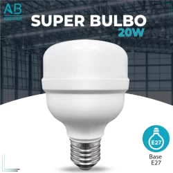 Super Bulbo Lâmpada Led 20w E27 Alta Potência Luz Branca 6500k Bivolt 110V~220V Super Led