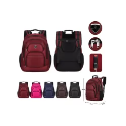 Mochila Faculdade e Trabalho com Entrada  Impermeavel Reforçada Notebook Cabo De Aço 20192