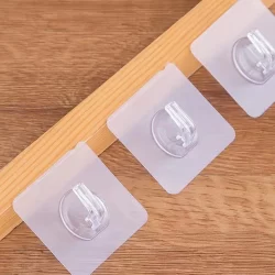 KIT 10 Ganchos Adesivo Para Cozinha Gancho AUTO COLANTE TRANSPARENTE
