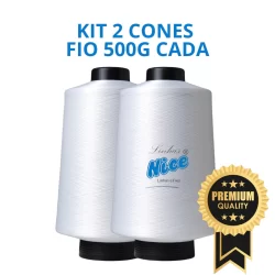 Kit Fio Overloque 500G - 2 Cones, Fio para Costura Em Overloque