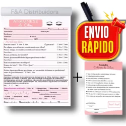 Kit Ficha de Anamnese de Cílios + Bloco de Cuidados Termo de responsabilidade Envio Imediato