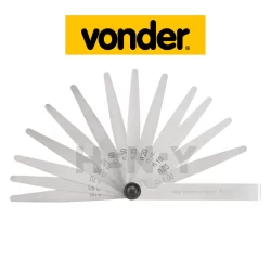 Calibre de Folga 13 lâminas -  Regulador Válvulas Carro Moto 0,05 mm a 1,00 mm Vonder