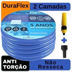 Mangueira de Jardim Azul AntiTorção - Kit Completo + Esguicho