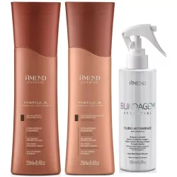 Kit Amend Marula Fabulos Com 2 Produtos + Fluido Blindagem Essencial 180ml Amend