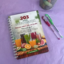 Suco Detox Livro com 203 receitas para voce SECAR! Brinde reeducacao alimentar, como escolher os melhores alimentos da estacao etc.