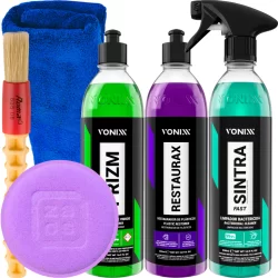 Kit Limpa Vidros Removedor Chuva Ácida Restaurax Revitalizador Sintra Fast Limpador Vonixx