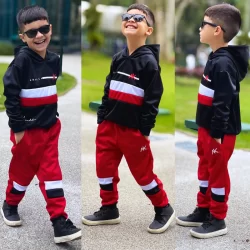 Conjunto Moletom Flanelado Menino Inverno Casaco Calça 2023