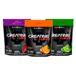 3x Creatina Turbo Refil - 300g - Caveira Preta / Black Skull