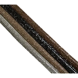 Tira de Strass Meia Cana Colmeia - 8mm