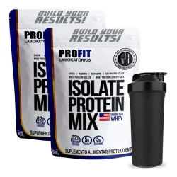 2x Whey Isolado Protein Mix - 900g + Coqueteleira - Profit
