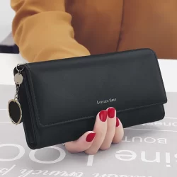 Carteira Comprida Multiuso Feminina / Porta-Cartão com Fivela / Bolsa Fashion para Mulheres D001 D415 LING