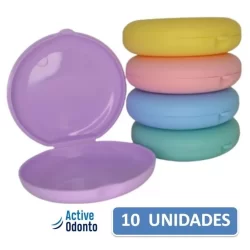 Kit 10 Caixa Active Cores Pastel Sortidos para Alinhadores e Aparelhos Ortodônticos