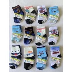 kit 3 Pares Meia Bebê Masculina , 0 a 6 , 6 a 12, 12 a 24,meses