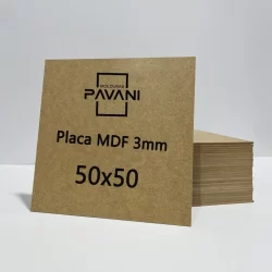 10 UNIDS PLACA MDF CRU 3mm 50X50 P/DECORAÇÃO E ARTESANATO