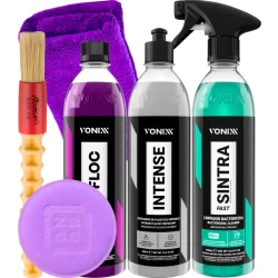 Kit Shampoo V-Floc Concentrado Intense Revitalizador Plástico Sintra Fast Limpador Interno Vonixx