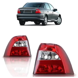 Lanterna Traseira Vectra 2000 2001 2002 2003 2004 2005 Bicolor Lente Lisa Acrilico