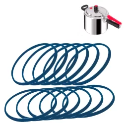 Kit Jogo 12 Borracha Silicone Para Panela De Pressão Universal Resistente Prático 12 Peças Cozinhar