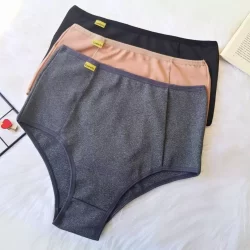 Kit 3 Calcinha Modeladora Cós Alto Suplex Segura Barriga - Isabela