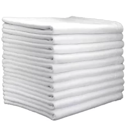 Kit até 20 Pano De Chão Branco Para Limpeza Grande Grosso Saco Duplo Algodão 35x55