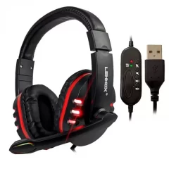 Fone de Ouvido RGB Gamer LEF-1040 Entrada USB 7,1 e SH-Q7