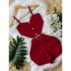 Conjunto Vermelho AR (lindo!) 34 a 40 PROMOÇÃO modinha