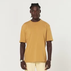 Camiseta Streetwear Tubular Heavyweight Oversized Caramelo