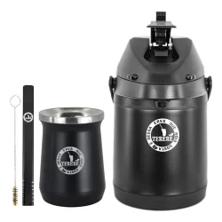 Kit Tereré Garrafa Térmica 2.5l Copo 236ml Tereré Logo