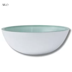 CUBA DE VIDRO REDONDA 30CM PARA BANHEIROS E LAVABOS  - MODELO DE APOIO