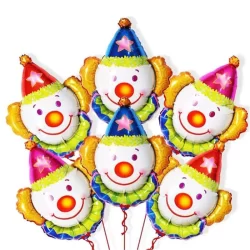 25 Balão Metalizado Festa Palhaço Circo 32cm Decoração