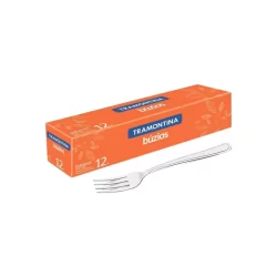 Kit 12 Garfos Para Sobremesa Aço Inox Búzios Tramontina