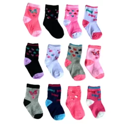 KIT Meia menina  Juvenil Com Estampas Sortidas 31-35