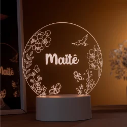 Luminária LED 3D de Mesa / Luz Noturna Presente Criativo / Decoração - personalizada com o nome , qualquer modelo do catálogo