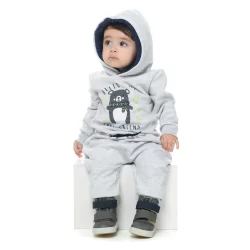 Conjunto de Moletom para Bebê Menino - 3 a 9 Meses
