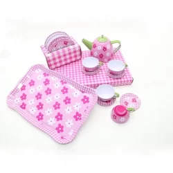 Kit De Chá Infantil Metal 14 Peças - Shiny Toys