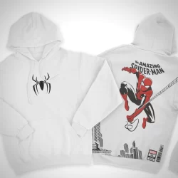Moletom Canguru Algodão The Amazing Spider-Man Homem Aranha Quadrinhos Casaco StreetWear Unissex