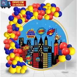 Kit 150 Balão Latex Super Herois Aniversário Festas e Eventos