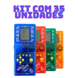 Kit com 35 Super Mini Game Retro Brinck Game Portátil 9999 jogos