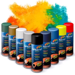 Tinta Spray Todas As Cores 350ml 240g Uso Geral Madeira Parede MDF Metais Tecidos Gesso Porcelana