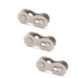 Kit de 3 Power Links 10V Cromados Bike NIPARTE para Correntes Index Fina de Bicicletas de 30 Velocidades