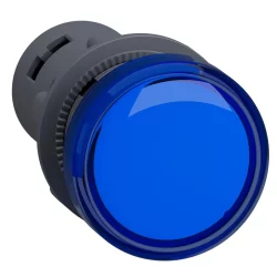 Sinaleiro Monobloco Iluminado Redondo 22mm 220V Plástico Led Azul Ip65 50/60Hz XA2EVM6LC Easy Harmony Xa2 Schneider Electric