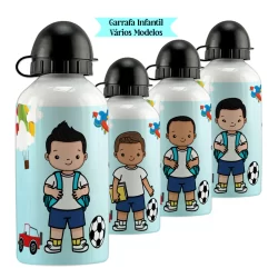 Garrafa Garrafinha de Alumínio Infantil Escola Personalizada Squeeze