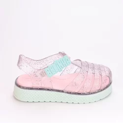 Sandália Infantil Plataforma Kidy Canal Belinha Oficial Verde Glitter