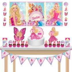 KIT festa - Kit só um Bolinho BARBIE- Papel Fotográfico (LEIA A DESCRIÇÃO)