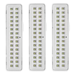 Kit 3 Luminárias De Emergência 30 Leds Bivolt Recarregável - Elgin