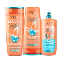 Kit Elseve Cachos dos Sonhos - Shampoo 400 ml + Condicionador 400 ml + Creme 3 em 1