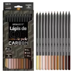 Lápis De Cor Tons De Pele Carbon 12 Cores Leo&leo