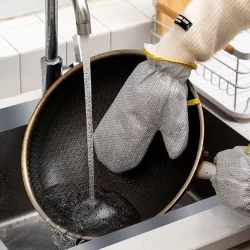 Par de Luvas Lava Louça e Para forno De Aço, fácil Limpeza Isolamento Térmico À Prova D'água - BINGO